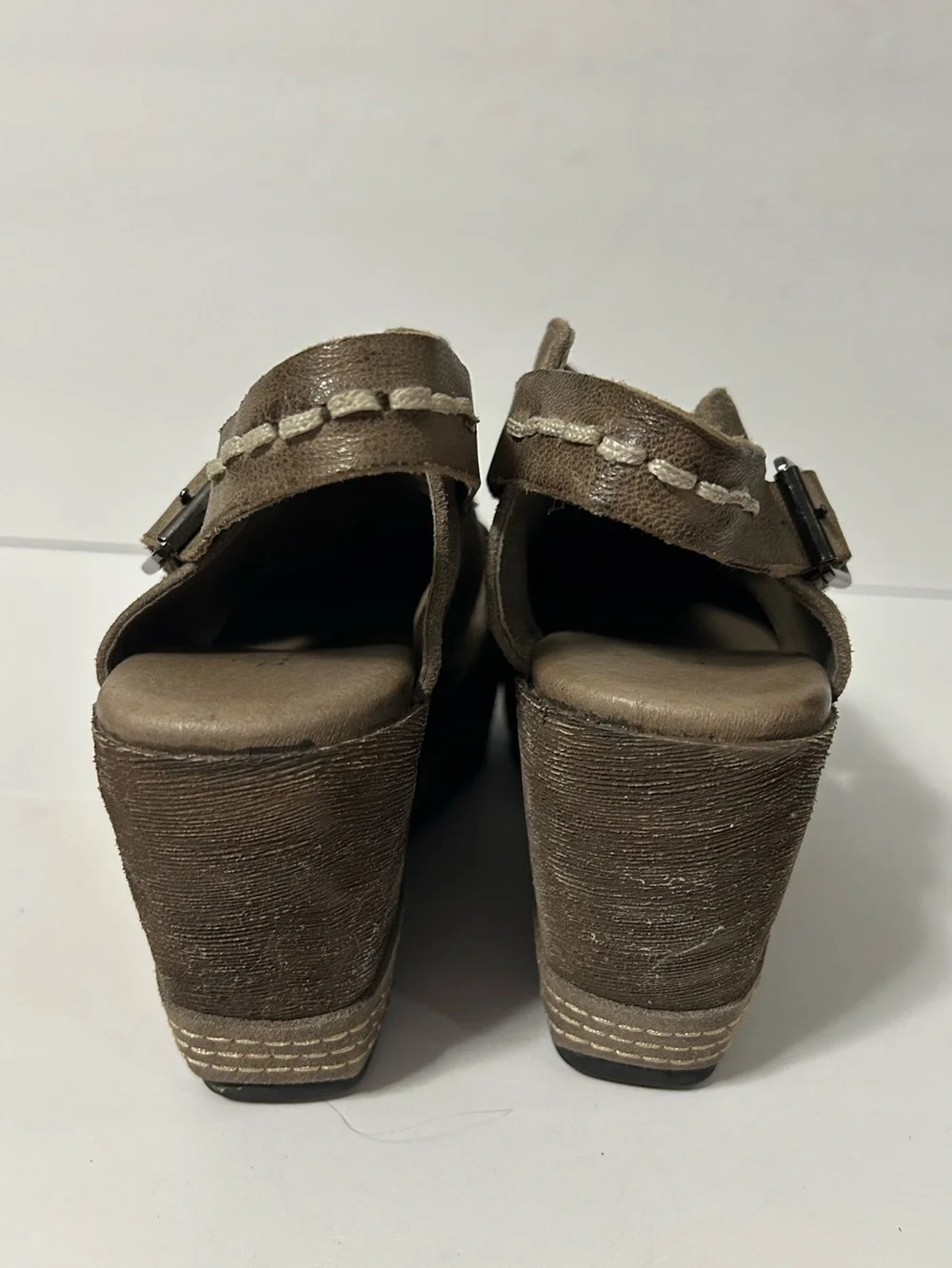 Antelope Kallie Suede Platform Wedge Clog Size 38 US 8 Boho
